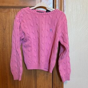 Ralph Lauren Pink Cable Knit Sweater